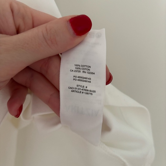 Aritzia Babaton Interlock Cotton Script Top White Size M - Picture 6 of 7